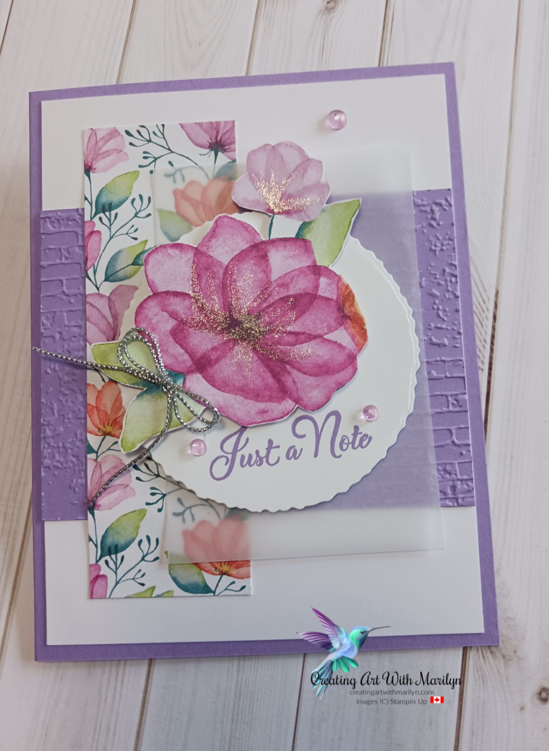 Translucent Floral - Just a Note - Card Sketch - creating art with ...